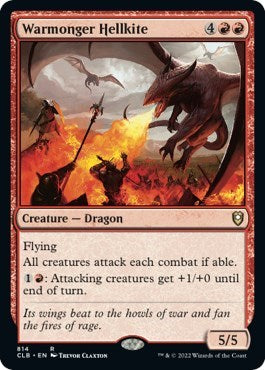 Warmonger Hellkite (CLB) #814 Rare (Lightly Played) Commander Legends: Battle for Baldur's Gate Magic: The Gathering: 2022