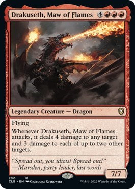 Drakuseth Maw of Flames (CLB) #790 Rare (Lightly Played) Commander Legends: Battle for Baldur's Gate Magic: The Gathering: 2022