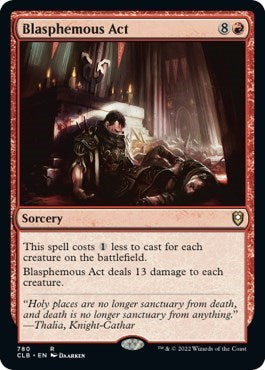 Blasphemous Act (CLB) #780 Rare (Lightly Played) Commander Legends: Battle for Baldur's Gate Magic: The Gathering: 2022