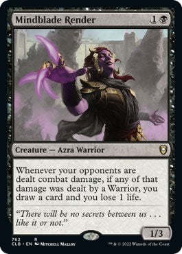 Mindblade Render (CLB) #762 Rare (Lightly Played) Commander Legends: Battle for Baldur's Gate Magic: The Gathering: 2022