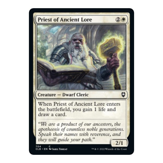 Priest of Ancient Lore (CLB) #704 Common (Lightly Played) Commander Legends: Battle for Baldur's Gate Magic: The Gathering: 2022