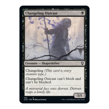 Changeling Outcast (CLB) #743 Common (Lightly Played) Commander Legends: Battle for Baldur's Gate Magic: The Gathering: 2022