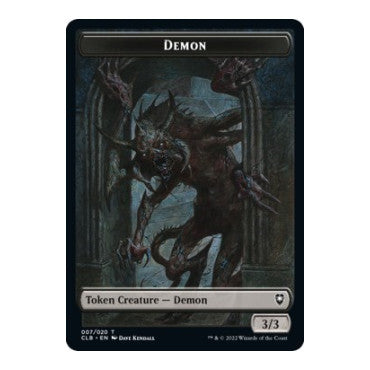 Demon Token (CLB) #7 T (Lightly Played) Commander Legends: Battle for Baldur's Gate Magic: The Gathering: 2022
