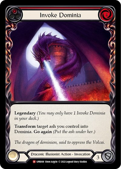 Invoke Dominia Dominia (UPR) #UPR008 Majestic (Near Mint) Uprising Flesh and Blood TCG: 2022