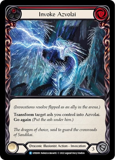 Invoke Azvolai Azvolai (UPR) #UPR009 Rare Uprising Flesh and Blood TCG: 2022