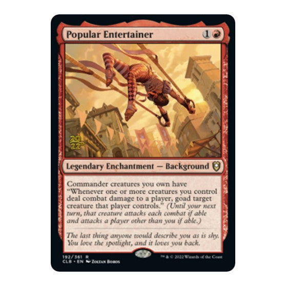 Popular Entertainer (PRE) #192 Rare (Foil Lightly Played) Prerelease Cards Magic: The Gathering: 2026