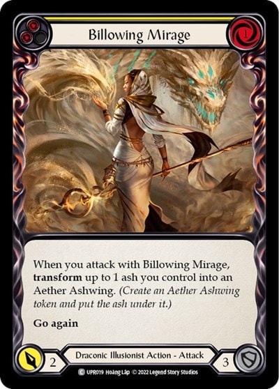 Billowing Mirage Yellow (UPR) #UPR019 Common (Lightly Played) Uprising Flesh and Blood TCG: 2022