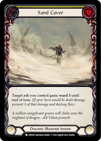 Sand Cover Yellow (UPR) #UPR040 Common (Lightly Played) Uprising Flesh and Blood TCG: 2022