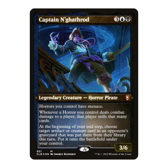 Captain Nghathrod Display Commander Thick Stock (CLB) #931 Mythic Rare (Foil Damaged) Commander Legends: Battle for Baldur's Gate Magic: The Gathering: 2022