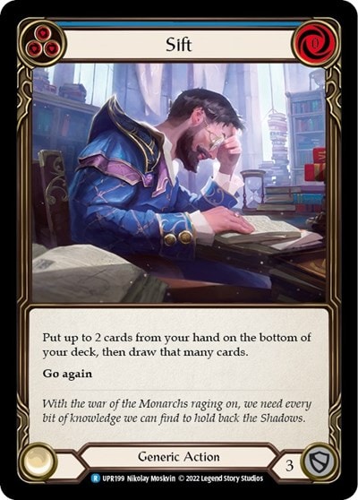 Sift Blue (UPR) #UPR199 Rare (Lightly Played) Uprising Flesh and Blood TCG: 2022