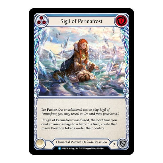 Sigil of Permafrost (Blue) (UPR) #UPR108 Rare (Lightly Played) Uprising Flesh and Blood TCG: 2022