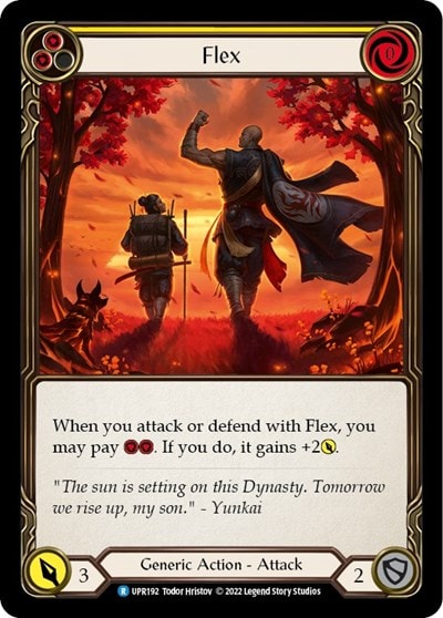 Flex Yellow (UPR) #UPR192 Rare (Lightly Played) Uprising Flesh and Blood TCG: 2022