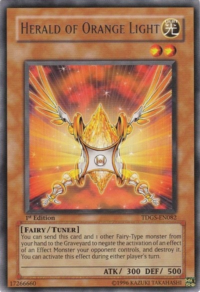 Herald of Orange Light (TDGS) #TDGS-EN082 Rare (Unlimited Near Mint) The Duelist Genesis YuGiOh: 2008