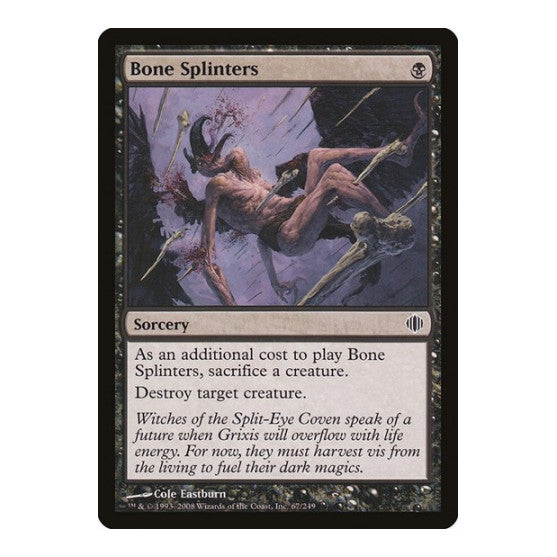 Bone Splinters (ALA) #67 Common Shards of Alara Magic: The Gathering: 2008