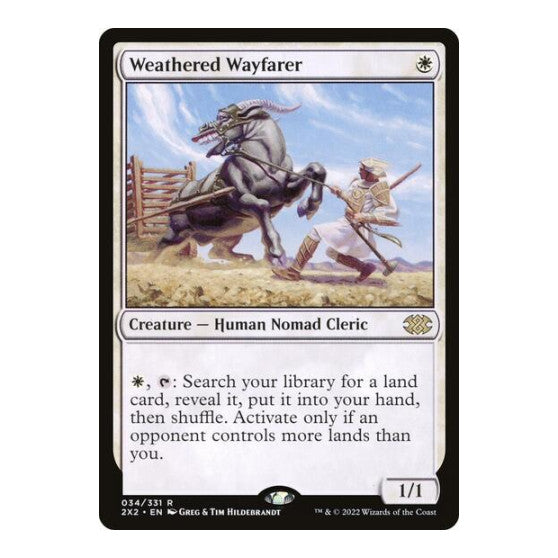 Weathered Wayfarer (2X2) #34 Rare (Near Mint) Double Masters 2022 Magic: The Gathering: 2022