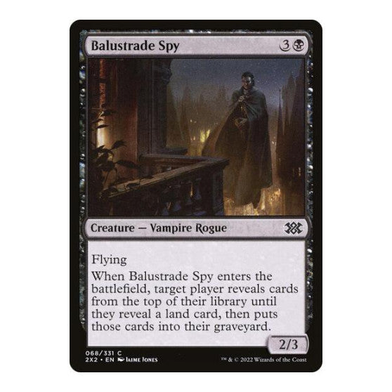 Balustrade Spy (2X2) #68 Common (Foil Lightly Played) Double Masters 2022 Magic: The Gathering: 2022