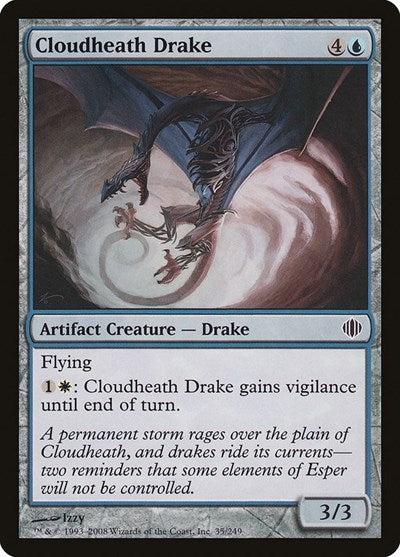 Cloudheath Drake (ALA) #35 Common (Moderately Played) Shards of Alara Magic: The Gathering: 2008