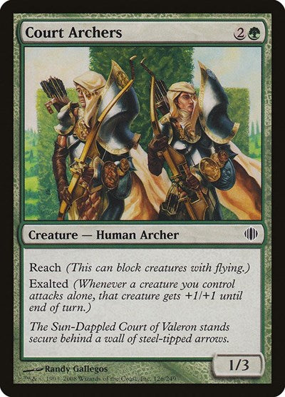 Court Archers (ALA) #126 Common (Moderately Played) Shards of Alara Magic: The Gathering: 2008