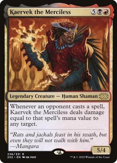 Kaervek the Merciless (2X2) #236 Rare (Lightly Played) Double Masters 2022 Magic: The Gathering: 2022