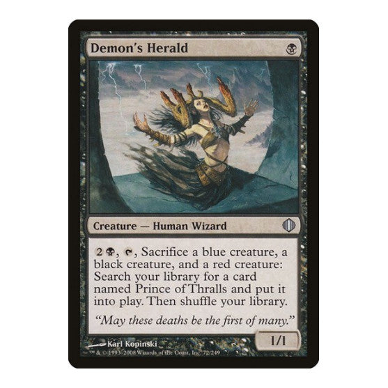 Demon's Herald (ALA) #72 Uncommon Shards of Alara Magic: The Gathering: 2008