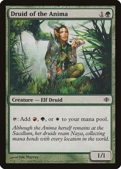 Druid of the Anima (ALA) #128 Common (Moderately Played) Shards of Alara Magic: The Gathering: 2008