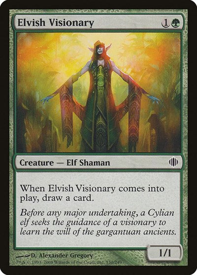Elvish Visionary (ALA) #130 Common (Moderately Played) Shards of Alara Magic: The Gathering: 2008