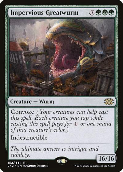 Impervious Greatwurm (2X2) #152 Rare (Lightly Played) Double Masters 2022 Magic: The Gathering: 2022