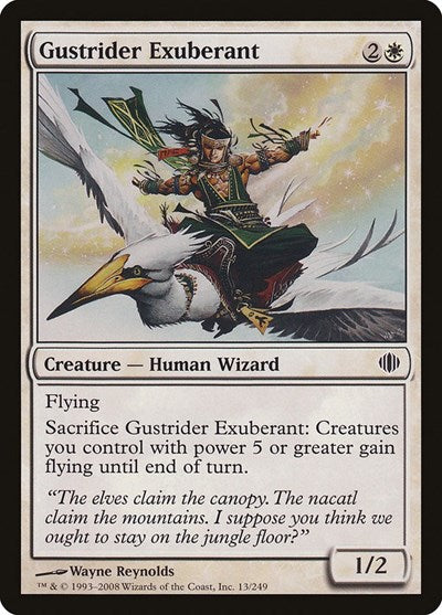 Gustrider Exuberant (ALA) #13 Common (Moderately Played) Shards of Alara Magic: The Gathering: 2008