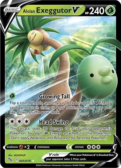 Alolan Exeggutor V (PGO) #005/078 Ultra Rare Pokemon GO Pokemon: 2022