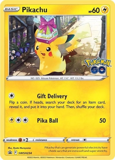 Pikachu - SWSH234 (SWSD) #SWSH234 Promo (Holofoil Damaged) SWSH: Sword & Shield Promo Cards Pokemon: 2019