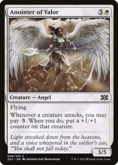 Anointer of Valor (2X2) #6 Common (Lightly Played) Double Masters 2022 Magic: The Gathering: 2022