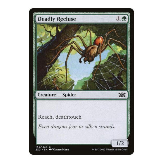 Deadly Recluse (2X2) #142 Common Double Masters 2022 Magic: The Gathering: 2022