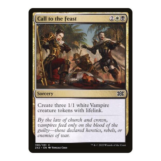 Call to the Feast (2X2) #190 Common Double Masters 2022 Magic: The Gathering: 2022
