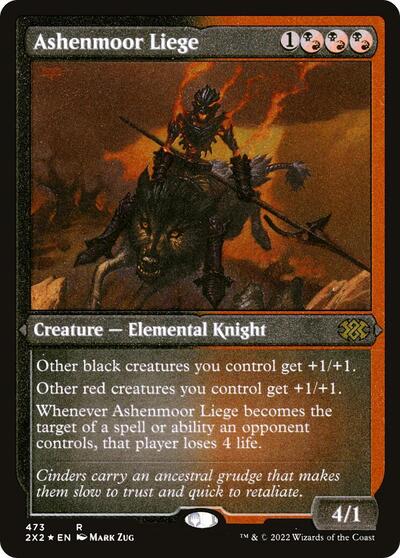 Ashenmoor Liege Foil Etched (2X2) #473 Rare (Foil Lightly Played) Double Masters 2022 Magic: The Gathering: 2022