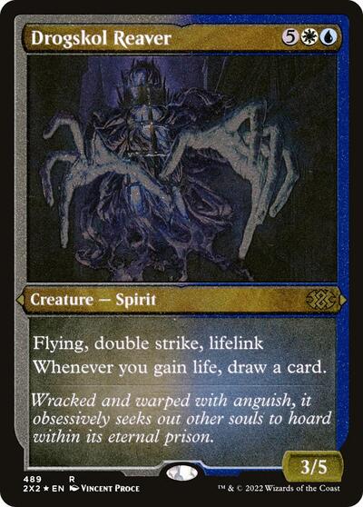 Drogskol Reaver Foil Etched (2X2) #489 Rare (Foil Moderately Played) Double Masters 2022 Magic: The Gathering: 2022