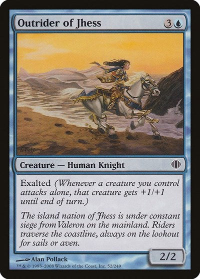 Outrider of Jhess (ALA) #52 Common (Moderately Played) Shards of Alara Magic: The Gathering: 2008