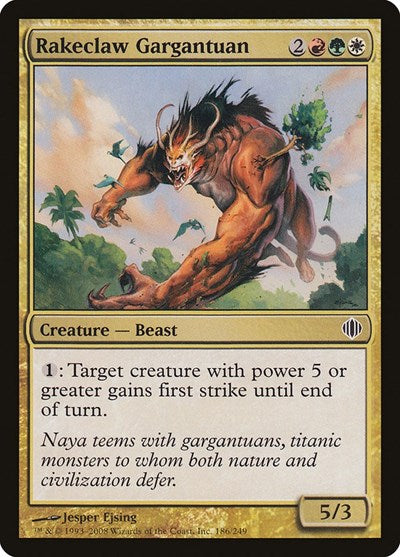 Rakeclaw Gargantuan (ALA) #186 Common (Moderately Played) Shards of Alara Magic: The Gathering: 2008