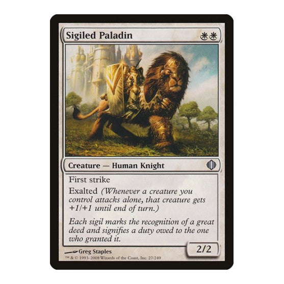 Sigiled Paladin (ALA) #27 Uncommon (Lightly Played) Shards of Alara Magic: The Gathering: 2008