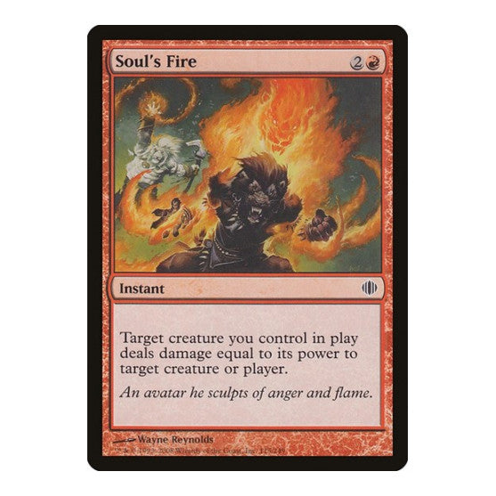 Soul's Fire (ALA) #115 Common (Moderately Played) Shards of Alara Magic: The Gathering: 2008