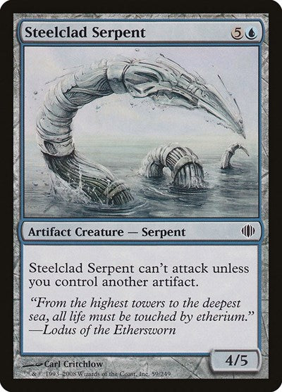 Steelclad Serpent (ALA) #59 Common Shards of Alara Magic: The Gathering: 2008