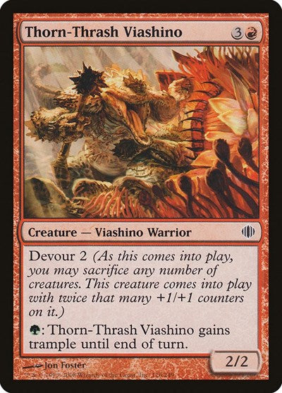 Thorn Thrash Viashino (ALA) #116 Common Shards of Alara Magic: The Gathering: 2008