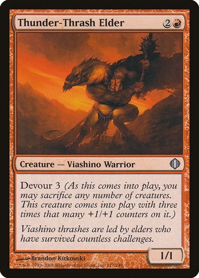 Thunder Thrash Elder (ALA) #117 Uncommon (Moderately Played) Shards of Alara Magic: The Gathering: 2008