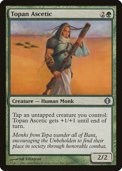 Topan Ascetic (ALA) #151 Uncommon (Moderately Played) Shards of Alara Magic: The Gathering: 2008