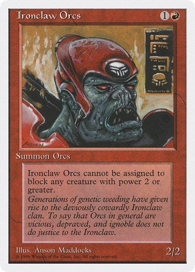 Ironclaw Orcs (2PS) #34 Common (Moderately Played) Introductory Two-Player Set Magic: The Gathering: 1996