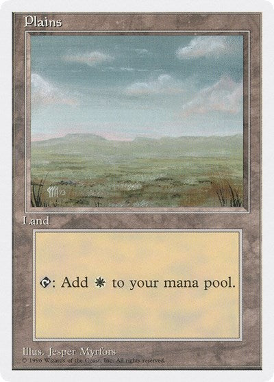 Plains C (2PS) #55 Land (Moderately Played) Introductory Two-Player Set Magic: The Gathering: 1996