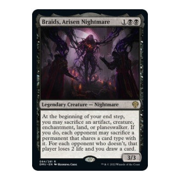 Braids Arisen Nightmare (DMU) #84 Rare Dominaria United Magic: The Gathering: 2022