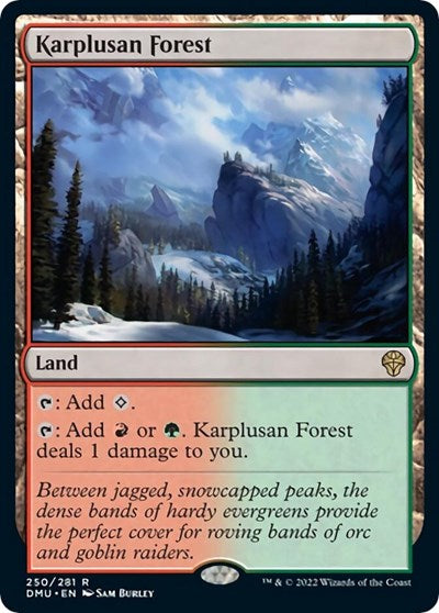 Karplusan Forest (DMU) #250 Rare (Lightly Played) Dominaria United Magic: The Gathering: 2022
