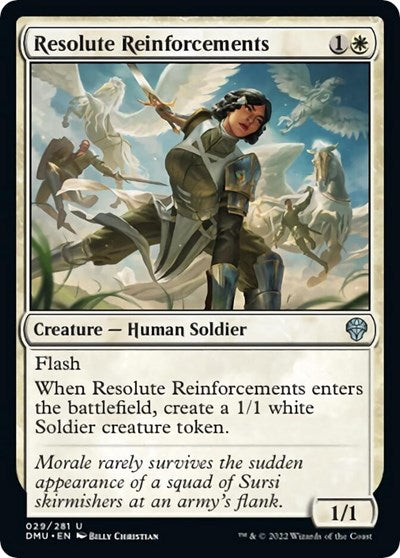 Resolute Reinforcements (DMU) #29 Uncommon (Lightly Played) Dominaria United Magic: The Gathering: 2022