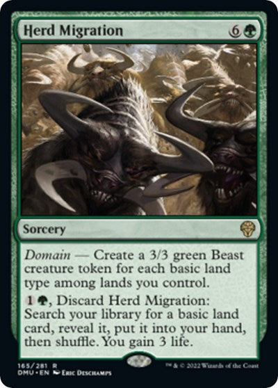 Herd Migration (DMU) #165 Rare (Lightly Played) Dominaria United Magic: The Gathering: 2022