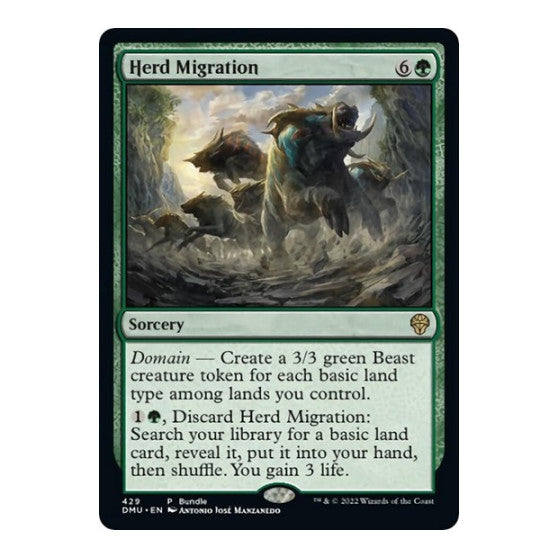 Herd Migration (DMU Bundle) (UMP) #429 Promo (Foil Lightly Played) Unique and Miscellaneous Promos Magic: The Gathering: 2026